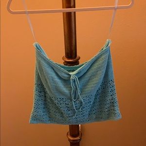 Turquoise halter top